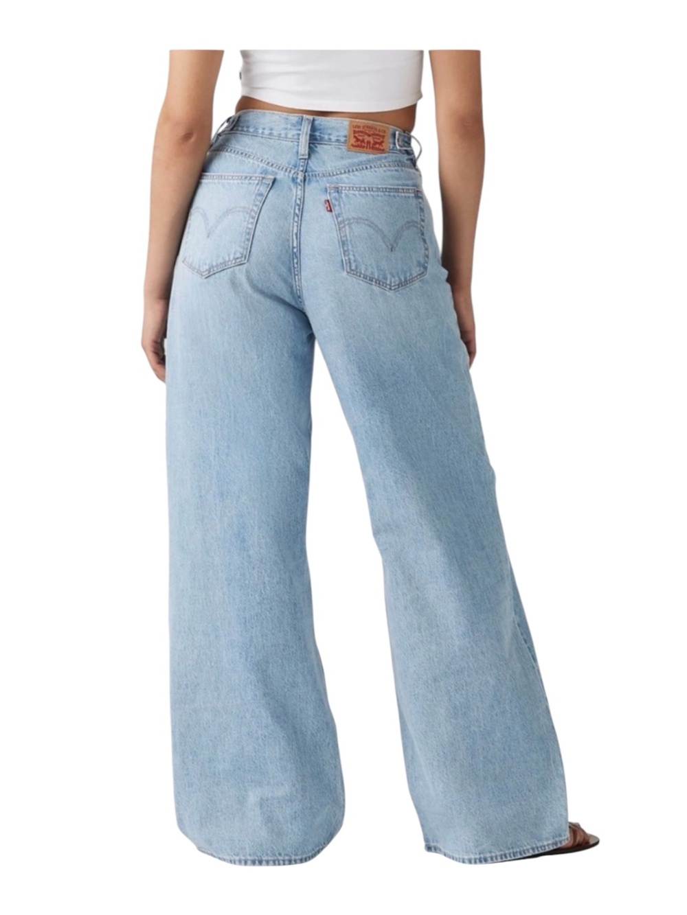 Levi's High Rise Wide Leg Jeans in Light Blue